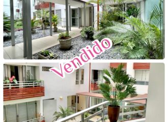 Se vende acogedor departamento con balcon y vista a lindo jardin interno en Miraflores