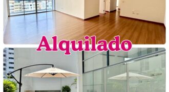 SE ALQUILA MODERNO DEPARTAMENTO EN CONDOMINIO CON LINDAS ÁREAS COMUNES